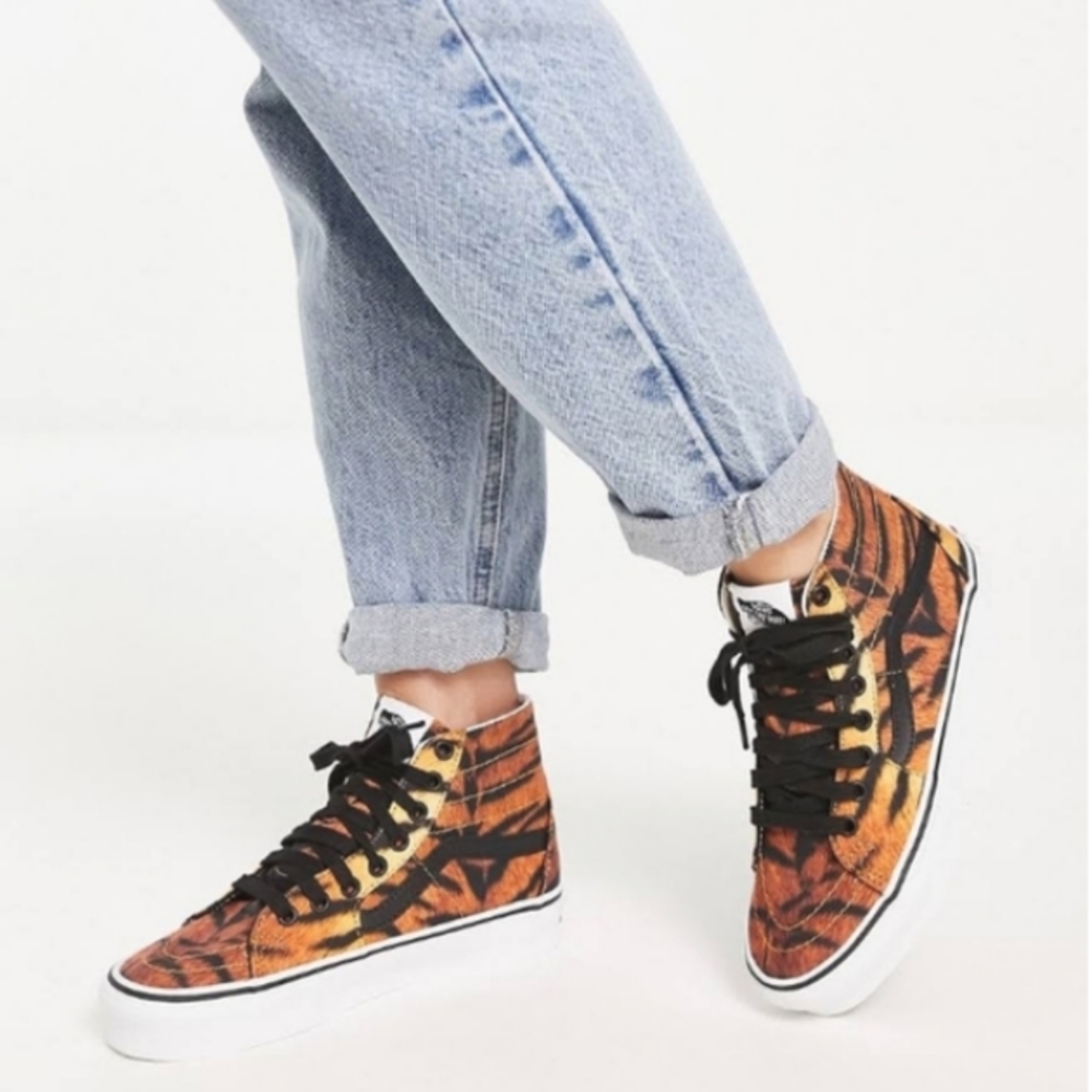 Vans Women's Tapered Skate Shoes Tiger Old Skool SK8 High Top
